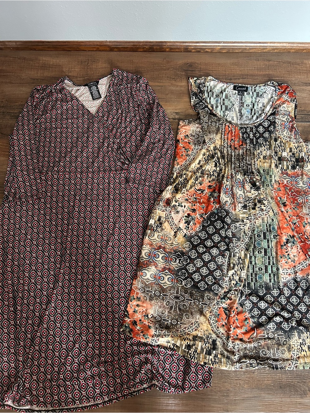 Bundle of 2 Geometric Print Dresses Sz 16